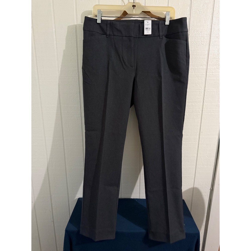 Loft Outlet Womens Curvy Skinny Ankle Dress Pants Charcoal Gray Size 12 NWT